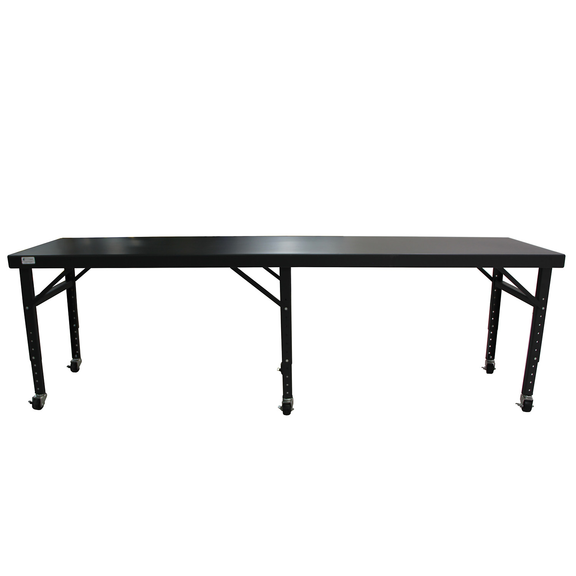 Valley Craft, Mobile Adjustable Height Work Table, Width 120 in, Depth 28 in, Height 45 in, Model# F88024A4